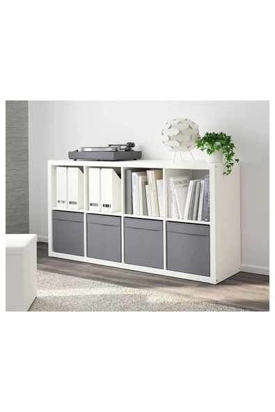 IKEA Kulplu kutu, oyuncak kutusu, organizer, Genişlik: 33 cm Derinlik: 38 cm Yükseklik: 33 cm - 4