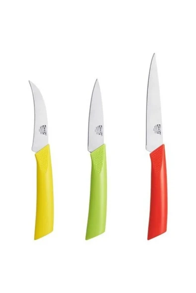 IKEA LEGITIM kesme tahtası, beyaz, 2 parça ve MATDOFT bıçak seti, çok renkli, 3 parça  set - 3
