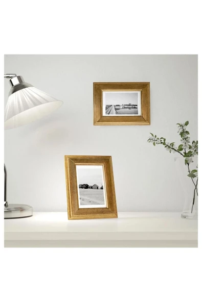 IKEA Vırserum Çerçeve - Resim Çerçevesi - Altın Rengi - 10x15 Cm - 2