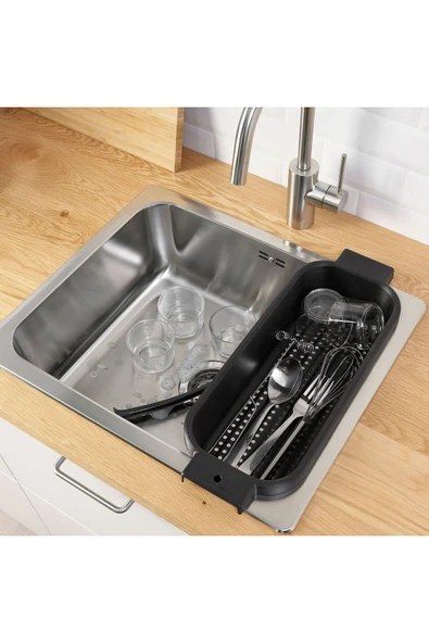 IKEA 47 x 23 LILLHAVET BULAŞIK süzgeç, antrasit, 48x18x10 cm 505.034.66 10 Plastik Gri - 2