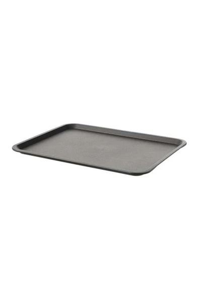 IKEA Servis Tepsisi 37x29 Cm Sunum Tepsisi Çay Kahve Taşıma Plastik Tepsi Gri Renk