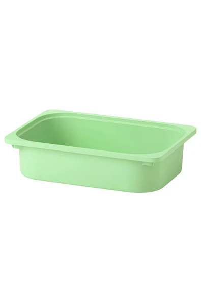 IKEA 3 Adet Plastik Oyuncak Saklama Kutusu 42x30x10 Cm İkea 3'lü Set Düzenleme Kutusu Açık Yeşil Kutu - 3