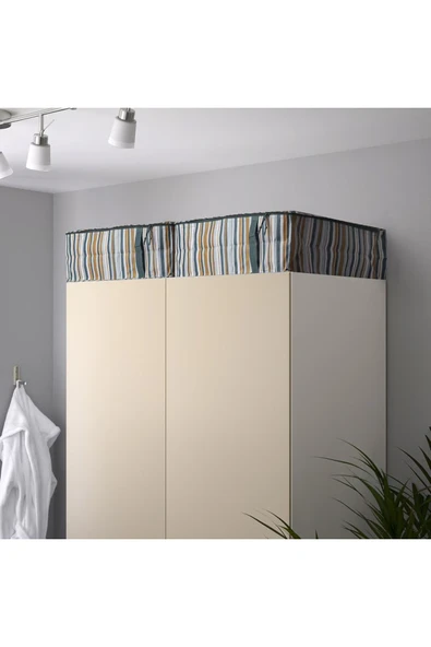 IKEA Sackkarra Çok Renkli 69x51x19 Cm Hurç Elbise Çarşaf Nevresim Giysi Saklama Kutusu Organizer - 5