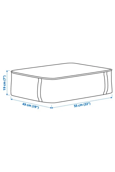IKEA Fermuarlı Hurç 55x49x19 Cm Saklama Kutusu Hurc - 3