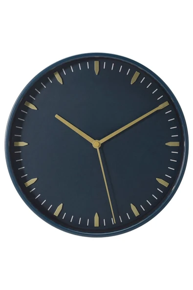 IKEA Mavi Skarıg Duvas Saatı, Mavi , 26 Cm Geleneksel Yuvarlak 26 cm