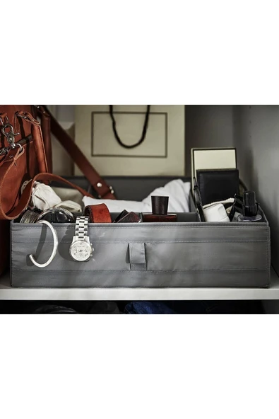 IKEA Skubb Bölmeli Kutu Koyu Gri 44x34x11 Cm 50400005 - 5