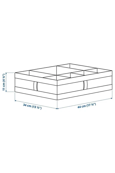IKEA Bölmeli Kutu Genişlik: 44 Cm Derinlik: 34 Cm Yükseklik: 11 Cm Katlanabilir - 3