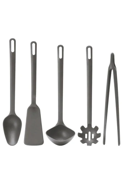IKEA Fullandad Spatula, Kaşık, Kepçe Makarna Kaşığı, Maşa 5'li Mutfak Pişirme Seti