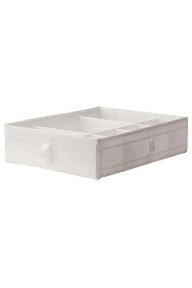 IKEA Skubb Bölmeli Kutu Gardırop Şifonyer Düzenleyici Beyaz 44x34x11 Cm