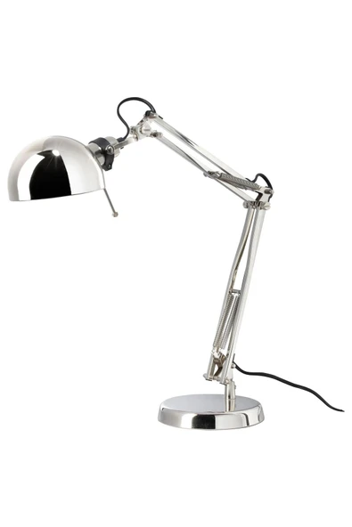 IKEA Gümüş FORSÅ nikelaj kaplama 35 cm çalışma lambası 35 cm Kablolu E14 Ayarlanabilir Boyut Çelik - 6
