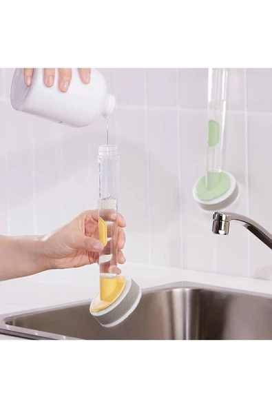 IKEA VIDEVECKMAL deterjan hazneli sünger, parlak sarı, 2 süngerli