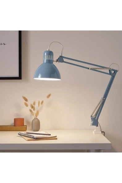 IKEA Tertıal Açık Mavi Çalışma Masası Lambası Ofis Ev Hareketli Çizim Lambası - 3