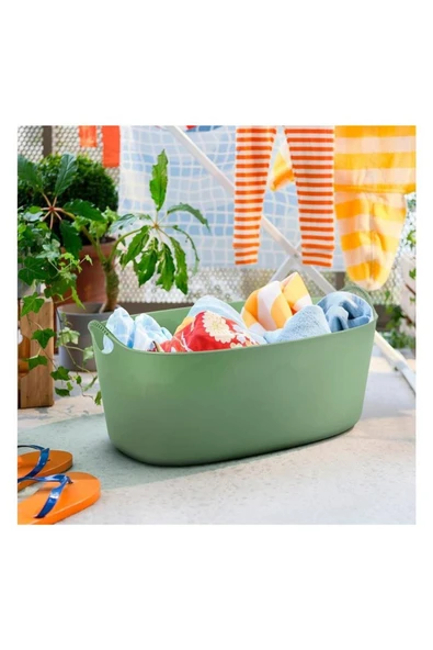 IKEA Torkıs Çamaşır Sepeti Yeşil 35 Lt