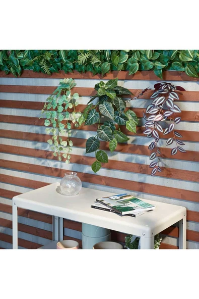 IKEA Yapay Bitki Çiçek Sarkan 3 Parça 52 Cm Yeşil Lila - 3