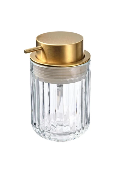 IKEA 3 Lü Banyo Sabunluk Seti Gold Renk-cam Sıvı Sabunluk-diş Fırçalık-cam Kutu - 2
