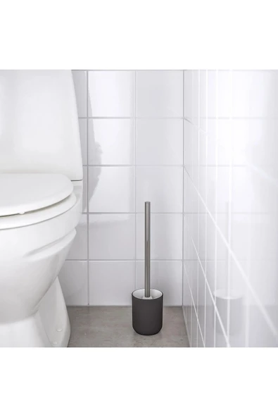 IKEA 2'li Banyo Seti - Banyo Çöp Kutusu / Kovası 3 lt ve Tuvalet Fırçası 38cm - Siyah - 5