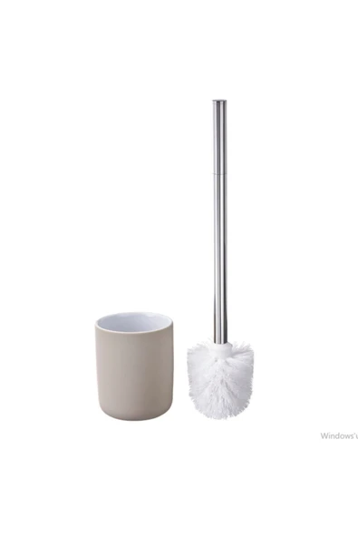 IKEA Ekoln Stoneware Seramik Tuvalet Fırçası Bej