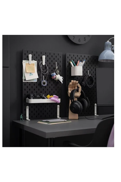 IKEA Skadis siyah çok amaçlı pano, siyah, 36x56 cm pegboard - 7