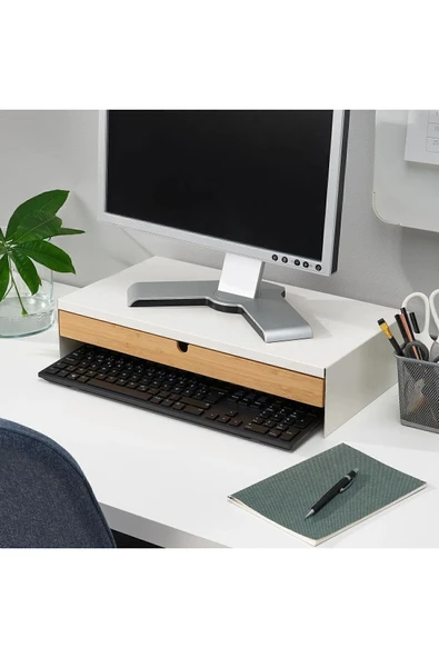 IKEA ELLOVEN monitör yükseltici, beyaz, 47x26x10 cm