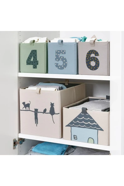 IKEA BARNDRÖM Çocuk Odası İçin Desenli Kutu, Bej, 26x37x26 cm - 6
