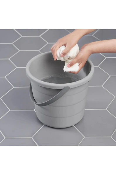 IKEA Pepprıg 3 Parça Kapaklı Kova Seti Temizlik Kovası Gri/mavi - 7