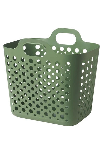 IKEA 24 L Çamaşır Sepeti ,24 Lt 36 X 40 Yeşil Plastik Plastik - 4
