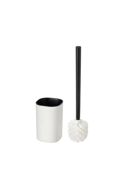 IKEA 5'li Banyo Seti Çöp Kovası Diş Fırçalık Sabunluk Tuvalet Fırçası Beyaz Galvaniz Çelik ve Plastik - 7