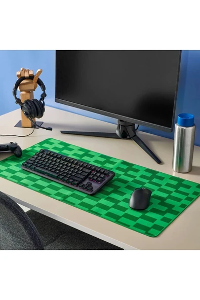 IKEA Blåskata Oyun Mouse Pedi, Yeşil, Siyah-gri 40x80 Cm