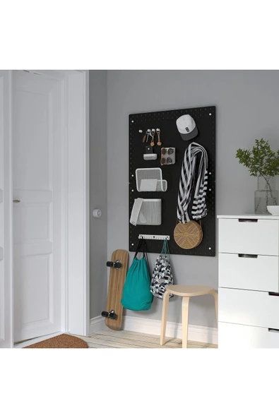 IKEA Skadıs Siyah 76x56 Cm Çok Amaçlı Pano Pegboard - 6