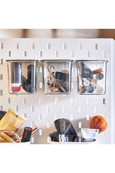 IKEA Skadıs 3 Lü Set Çok Amaçlı Pano Parçası Kapaklı Şeffaf Kutu - 2