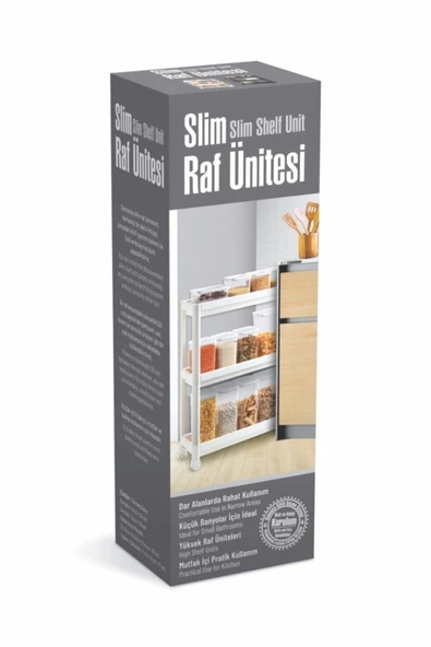 IKEA Vesken Servis Sehpası, Tekerlekli Çok Amaçlı Raf Beyaz, 54x18x71 Cm - 5