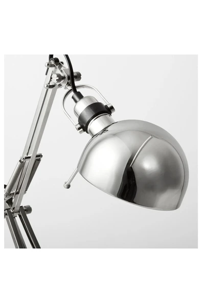 IKEA Gümüş FORSÅ nikelaj kaplama 35 cm çalışma lambası 35 cm Kablolu E14 Ayarlanabilir Boyut Çelik - 5