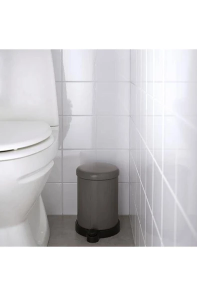 IKEA Pedallı Çöp Kutusu Gri 4 Lt Çöp Kutusu - 2