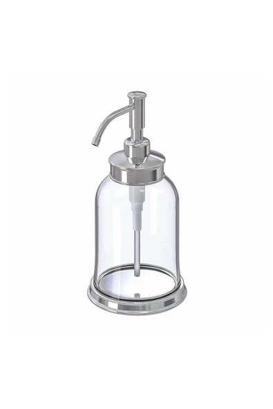 IKEA Balungen Sıvı Sabunluk - Şeffaf Cam - 300 ml - Krom Kaplama Başlık