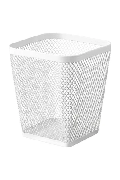 IKEA Beyaz Renk Kalemlik Metal Meridyendukkan Çok Amaçlı Masa Üzeri Düzenleyici Kalemlik