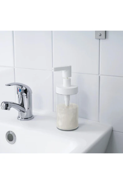 IKEA Tackan Sıvı Sabunluk Cam Beyaz Başlıklı - 4