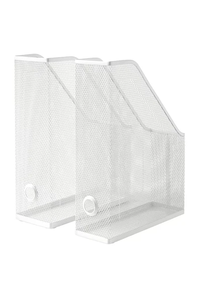 IKEA Drönjöns Metal Masaüstü Dosyalık Organizer Beyaz 2'li - 3
