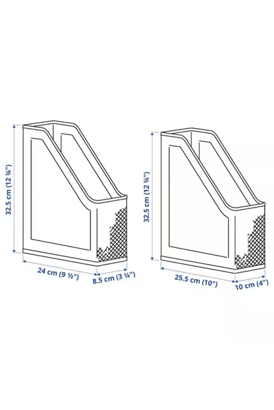 IKEA Drönjöns Metal Masaüstü Dosyalık Organizer Beyaz 2'li - 8