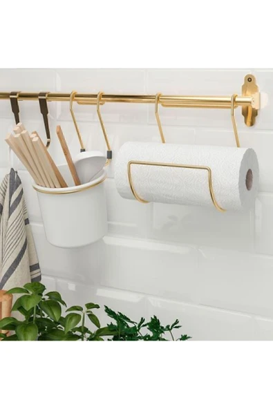 IKEA Mutfak Rayı Gold Renk 80 Cm Mutfak Askılık Rayı Mutfak Dekorasyon-çelik - 3