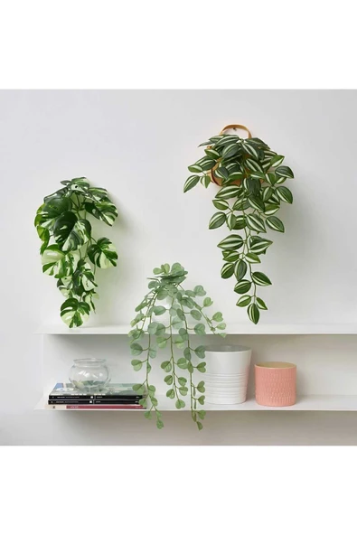 IKEA Yapay Bitki Çiçek Sarkan 3 Parça 52 Cm Yeşil