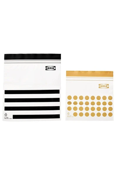 IKEA Istad Buzdolabı Poşeti Siyah-sarı 60 Adet 50525642