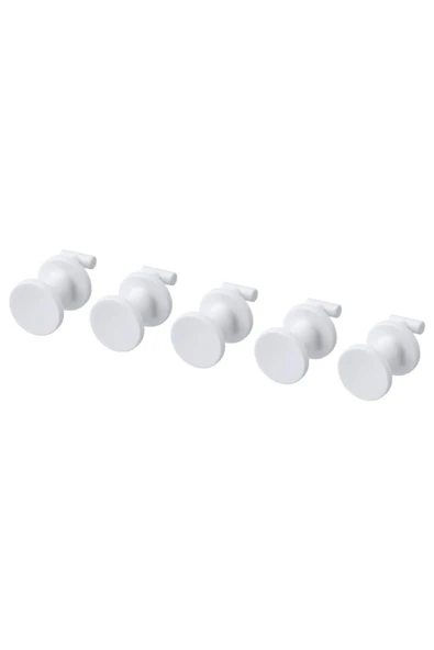 IKEA Skadıs Çok Amaçlı Pano Parçası - Beyaz Küçük Kancalar - 19 Mm - 5 Adet