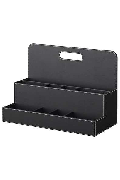 IKEA Masaüstü Düzenleyici 32x16x23 Cm İkea Kalemlik Bölmeli Organizer Siyah Düzenleme Kutusu - 4