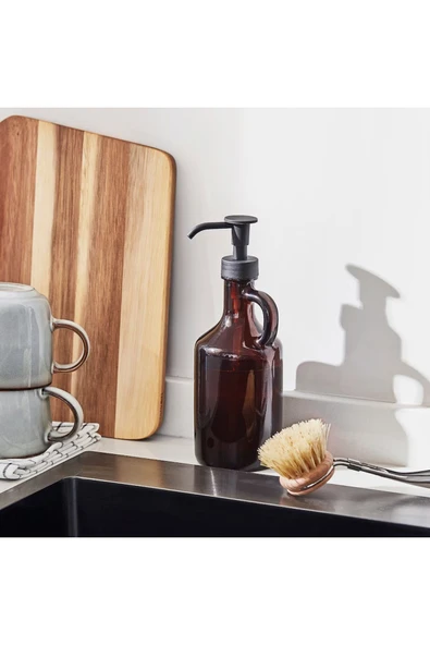 IKEA İKEA Valvardad 21 cm Kahverengi Cam Sıvı Sabunluk 380 ml