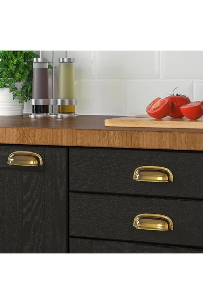 IKEA Eneryda 89 Mm 2 Adet Gold Altın Pirinç Kulp Mobilya Dolap Çekmece Kulbu Kulpları - 2