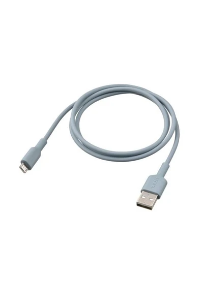 IKEA Micro Usb Şarj Kablosu, Usb Kablo, Açık Mavi, 1 M, 1 A, 480 Mbps Veri Iletimi, Çok Esnek - 2