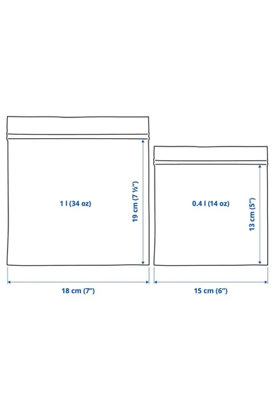 IKEA Istad Buzdolabı Poşeti Siyah-sarı 60 Adet 50525642 - 5