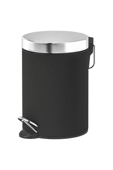 IKEA 2'li Banyo Seti - Banyo Çöp Kutusu / Kovası 3 lt ve Tuvalet Fırçası 38cm - Siyah - 2