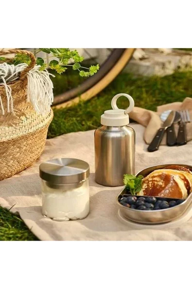IKEA ENKELSPÅRIG su şişesi, paslanmaz çelik-bej, 0,5 lt - 6