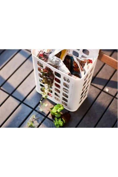 IKEA Plastik VARIERA Atık Ayırma Kutusu, Beyaz, 10 lt, 27x16x46cm Mutfak 46 cm 10 L Beyaz - 3